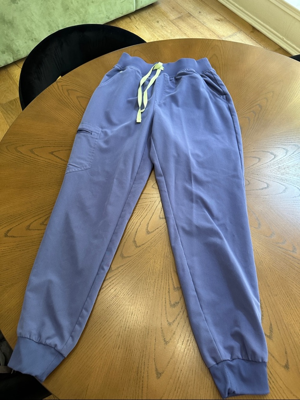 Figs Lavender Jogger Sweatpants with Lime Drawstring